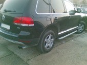 Пороги боковые алюминиевые "Alyans" для Volkswagen Touareg 2007-2010 - Боковые пороги