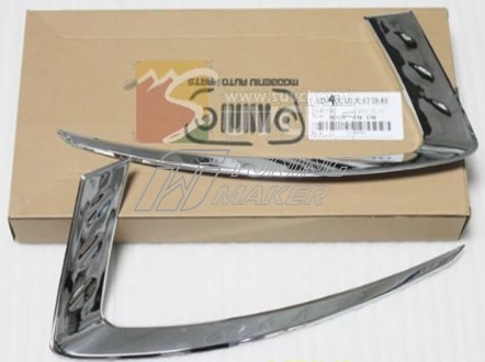 Хром накладки на передние фары для Jeep Grand Cherokee - Накладки