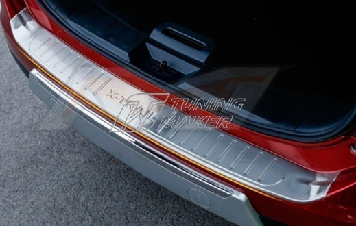 Накладка на задний бампер с загибом по краям Nissan X-Trail T32 - Накладки
