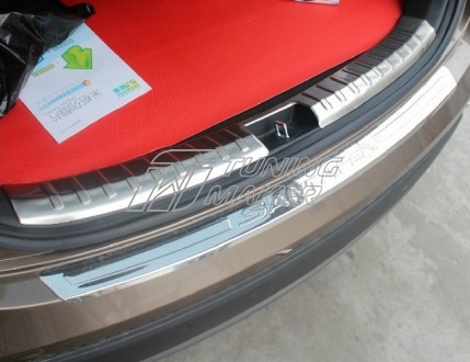 Накладка на порог багажника для Hyundai Santa Fe 2013+ - Накладки