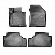 Ковры в салон для Hyundai Santa Fe 2018 7 мест Чёрные - Коврики в салон