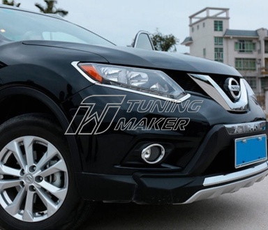 Накладки на передние фары(нижние) Nissan X-Trail T32 - Накладки