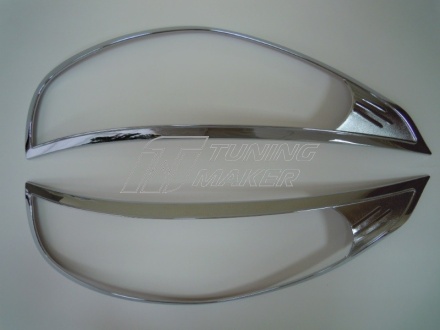 Хром накладки на передние фары для Hyundai IX-35 - Накладки
