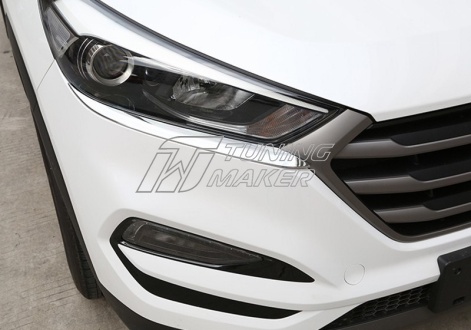 Декоративные накладки под фары Hyundai Tucson - Накладки