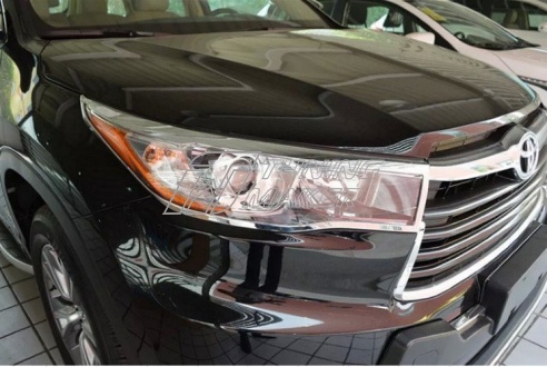 Накладки на передние фары Toyota Highlander - Накладки